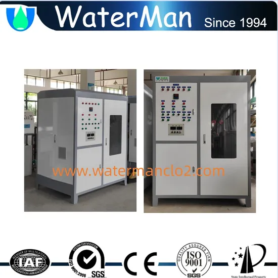 Gerador eletrolítico 10L/H do hipoclorito de sódio do Seawater da diluição Naclo